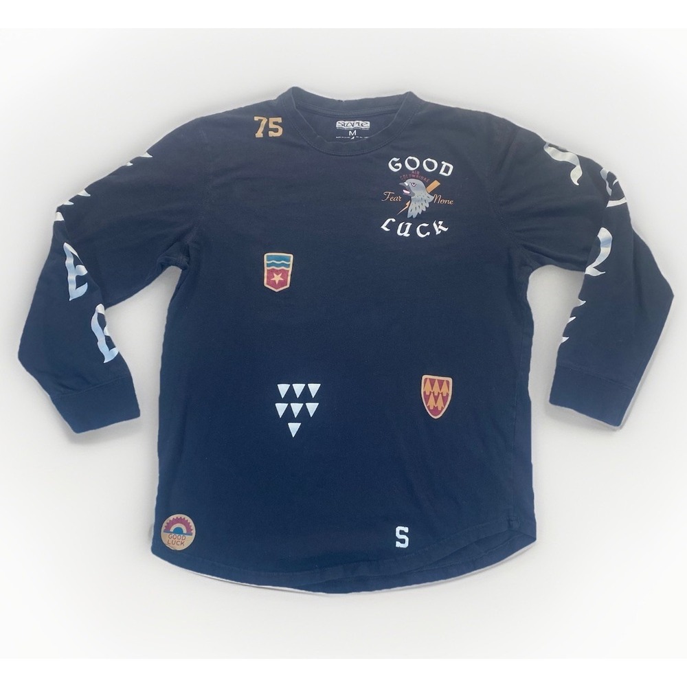 STAPLE World Renown Pigeon Brand Logo L/S Men's M Black STREETWEAR Shirt